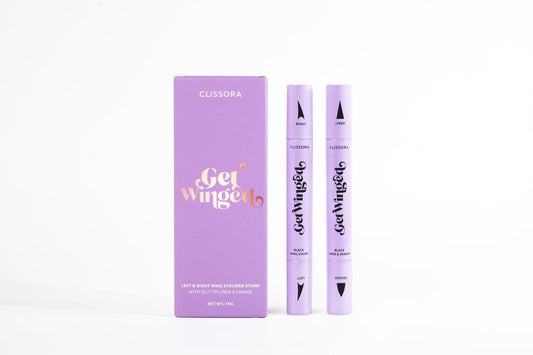 Clissora Get Winged Eyeliner Stamp With Eraser Tip (Set) Double Head Waterproof Pen Cat Eye